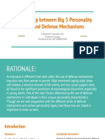 Relationship Between BIG 5 Personality and Defense Mechanism