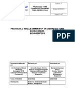 Protocolo Toma Examen PCR en Unidad de Toma de Muestras Bioingentech