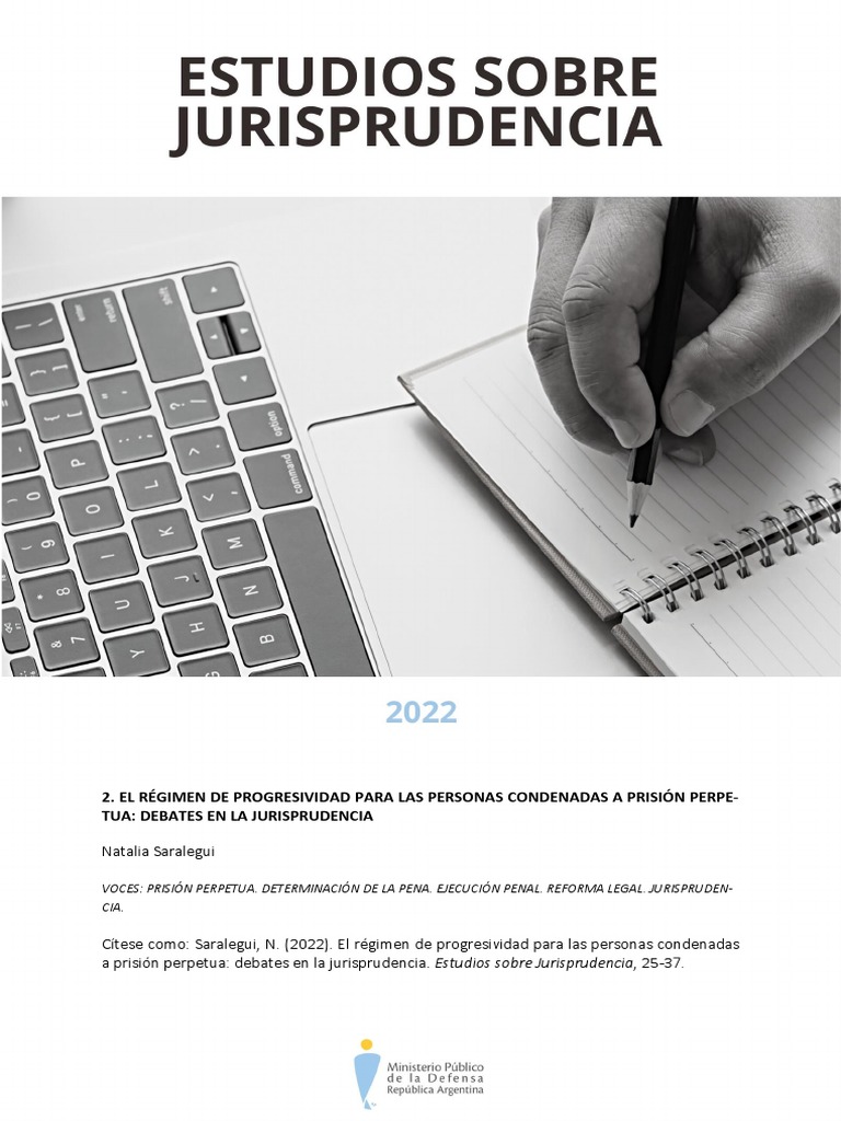 2022.02. El Régimen de Progresividad para Las Personas Condenadas A