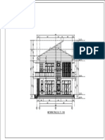 MẶT ĐỨNG TRỤC (1-3) - TL: 1/100