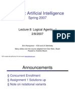 SP07 cs188 Lecture 8 - Logical Agents 1