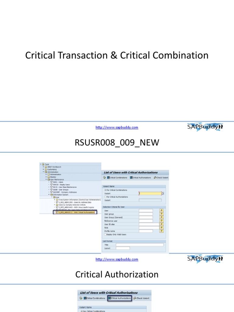 Critical Transactions and Authorizations | PDF