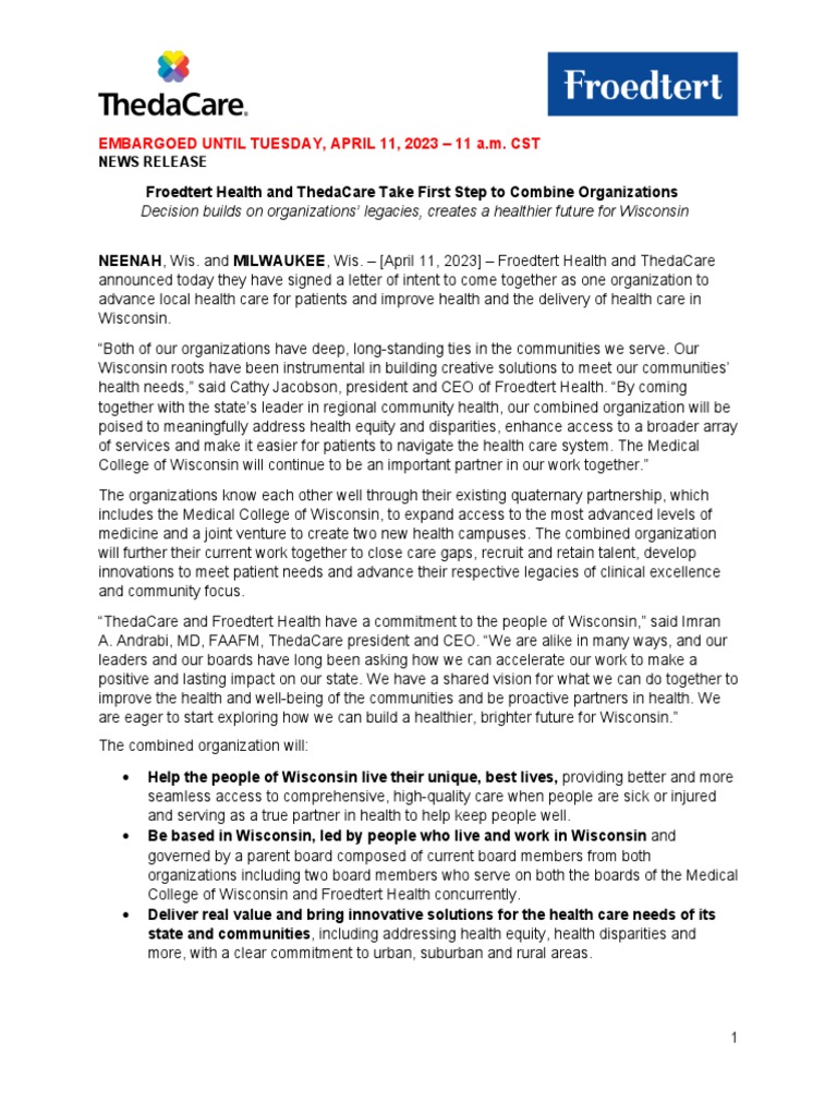 Theda Statement PDF Health Equity Health Care