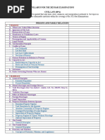 SYLLABUS FOR THE 2023 BAR EXAMINATIONS FOR Civil LAW FOR PREBAR