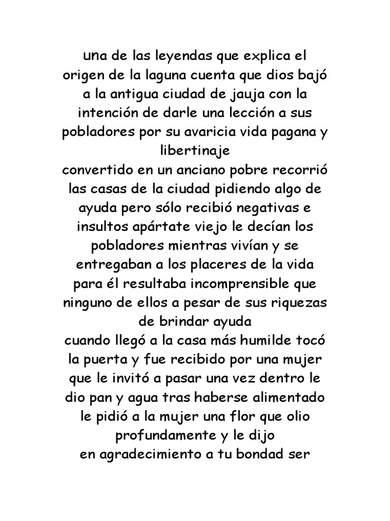 Leyenda Laguna de Paca PDF