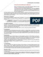 Técnicas de Conservación de Los Alimentos: Refrigeración y Congelación