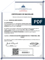 Certificado de Bachiller: AE1B0550E1B8
