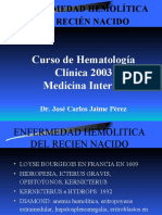 Curso de Hematología Clínica 2003 Medicina Interna: Dr. José Carlos Jaime Pérez
