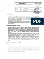 PRA12ARM.V01 Página 1 de 15 Normas para Trabajo en Altura