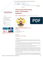 The Concept of The Foreign Policy of The Russian Federation - Russian Mission