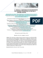 EFFECTS OF La2O3 AND Bi2O3 ADDITIONS ON THE MICROWAVE DIELECTRIC AND ANTENNA PROPERTIES OF SrBi2Nb2O9 CERAMIC MATRIX