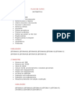 Plano de Curso de Matemática para 3o Ano com Habilidades