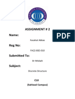 Danish Ali Sheroz, Fa22-Bse-008, Discrete Assignment#02