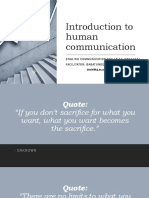 Introduction to human communication skills