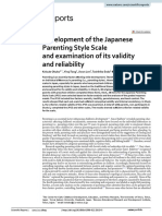 Development of The Japanese Parenting Style Scale and Examination of Its Validity and Reliability