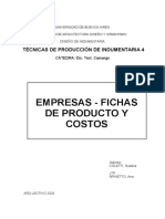 Empresas - Fichas de Producto Y Costos: Técnicas de Producción de Indumentaria 4