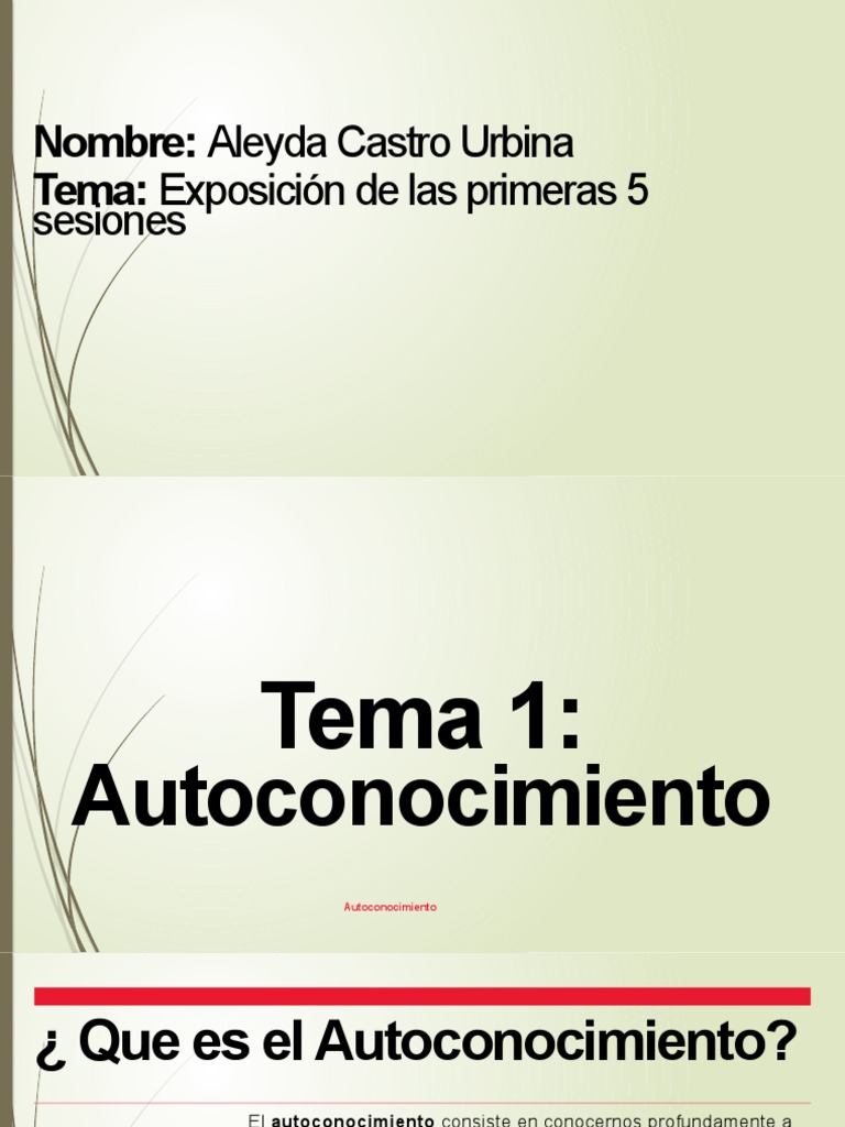 Autoconocimiento y Tolerancia: Claves para el Desarrollo Personal | PDF ...