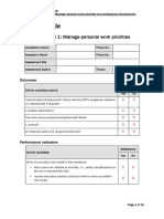 Marking Guide: Assessment Task 1: Manage Personal Work Priorities