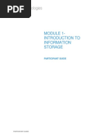 Module 1-Introduction To Information Storage - Participant Guide