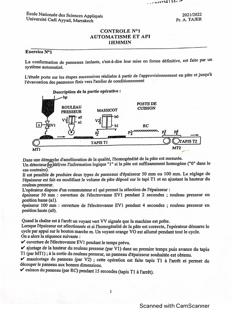 Exam Automatisme-1 | PDF