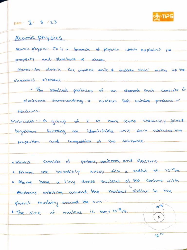 Atomic Physics Notes Pdf Atomic Nucleus Neutron