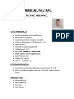 Curriculum Vitae.: Tecnico Mecanico