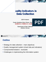 Haraldsen, Kleven & Sundvoll (2010) - Quality Indicators in Data Collection (Presentation)