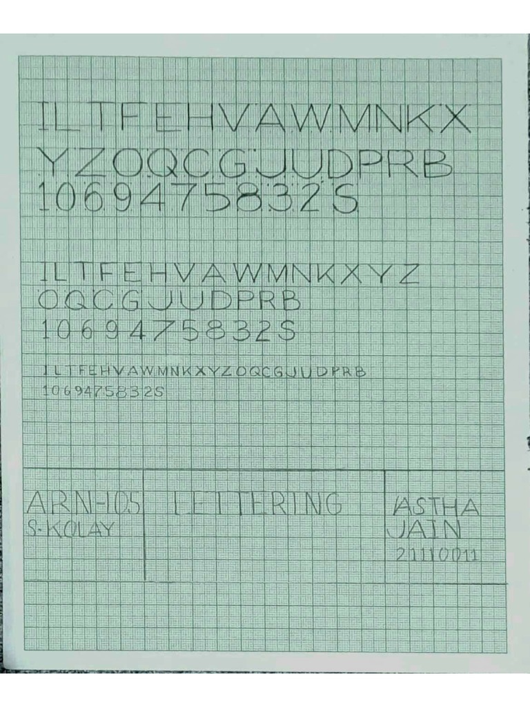 Astha Arn 105 Lettering | PDF