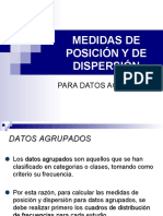 ME1 - Medidas de Posición y de Dispersión para Datos Agrupados