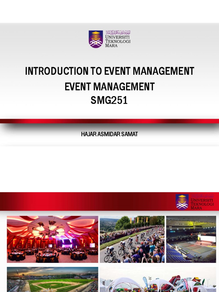 Introduction To Event Management Syllabus