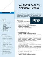 Profesional logística Valentín Vasquez con experiencia Tottus Ferreyeros