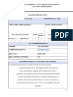 PLANIFICACIÓN, Analisis Matematico 1