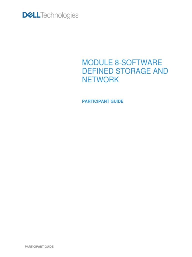 Module 8Software Defined Storage and Network Participant Guide PDF