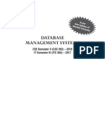 Database Management Systems: CSE Semester V (CSC 502) - 2018 IT Semester III (ITC 304) - 2017
