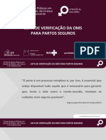 Lista de Verificação OMS para Partos Seguros