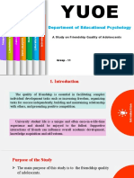 Adolescents' Friendship Quality Presentation 