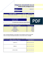 Diligencie Únicamente Las Celdas en Color AMARILLO: Modelo de Plan de Negocio de Uso Pedagógico Versión 1.08