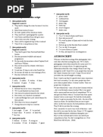 Unit 5 Tests: Answer Key and Audio Script