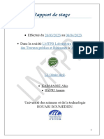 Rapport de Stage: Effectué Du Au - Dans La Société À