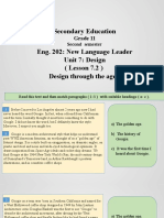 Secondary Education Eng. 202: New Language Leader Unit 7: Design (Lesson 7.2) Design Through The Ages