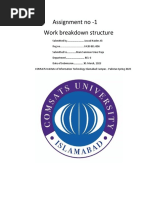 Assignment No - 1 Work Breakdown Structure