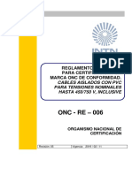 Onc - Re - 006: Reglamento Específico para Certificación Por Marca Onc de Conformidad