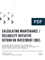 Caculating Maintenance ROI