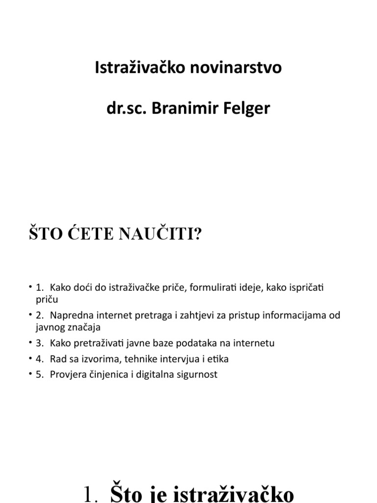Istra iva ko novinarstvo pdf