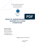 Projet de Dimensionnement D'Un Batiment R+3 A Usage D'Habitation