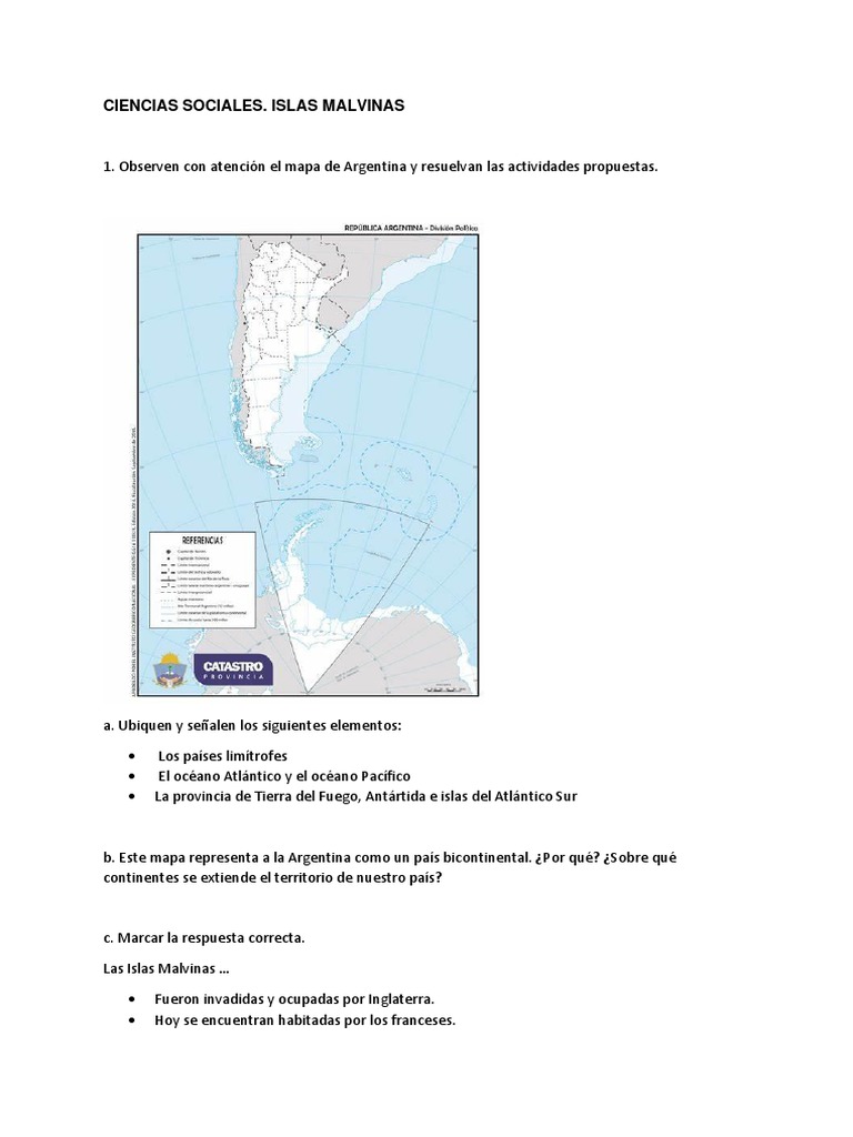 Malvinas Geografia PDF Isla océano Atlántico