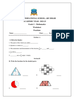 Grade 3 - Chapter Worksheet - Fractions