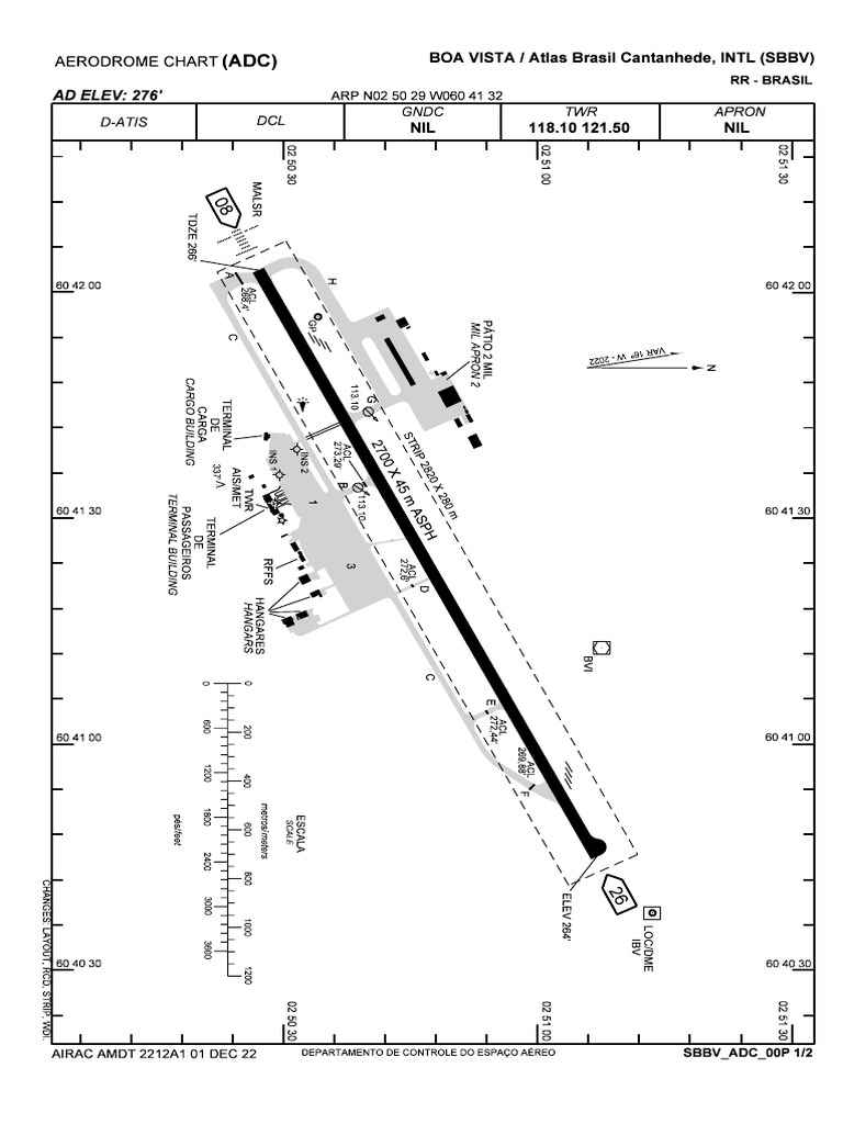 Aerodrome Chart BOA VISTA Atlas Brasil Cantanhede INTL SBBV PDF 