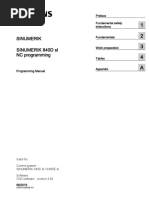 Sinumerik Sinumerik 840D SL: Preface Fundamental Safety Instructions Fundamentals Work Preparation Tables Appendix