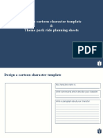 Week 23 STEM Cartoon Character Template and Theme Park Ride Planning Sheets